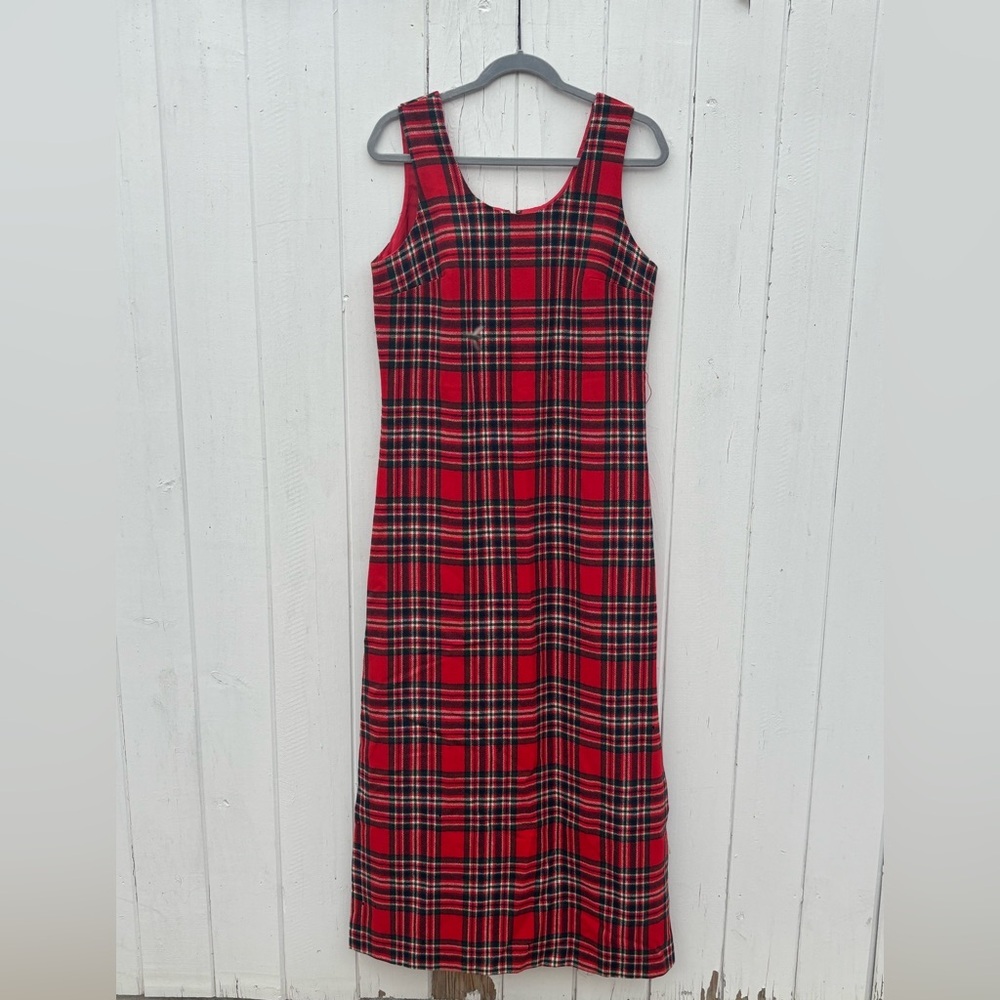 Vtg Tartan Plaid Maxi Dress size 12 Agile by the people from Florence Walsh